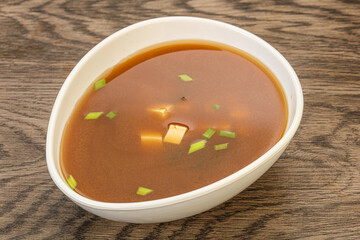 Japanese tradtitional Miso soup with tofu