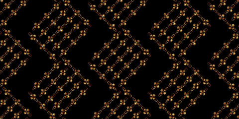 Modern hand drawn line on darck background, seamless pattern. Simple design for fabric and textile, wallpaper, packaging.