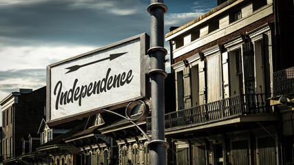 Street Sign to Independence