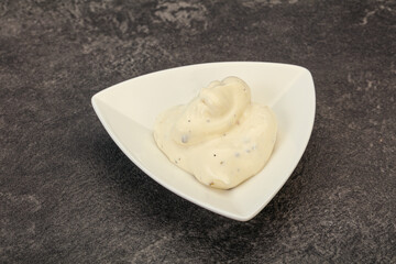 Caesar cream sauce with parmesan and herbs