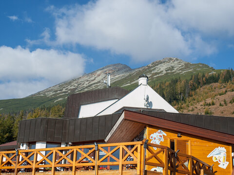  Mountain shelter on Solisko located at an altitude of 1840 m above sea level. on the slopes of Predn&eacute; Solisko in the High Tatras in Slovakia