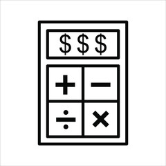 calculator icon on white background. vector eps 10