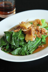 Hong Kong Kale stir fried in oyster sauce with garlic