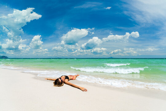 Woman at the beach in Thailand