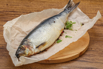 Salted Herring fish with pepper
