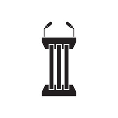 Podium rostrum icon logo design template