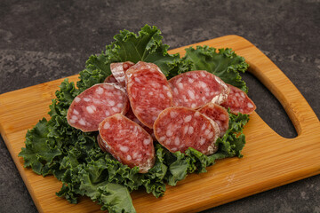 Iberian pork Fuet sausage slices