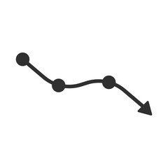 Crisis icon isolated on white background. Vector illustration.