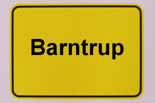 Grafische Darstellung des Ortseingangsschildes der Stadt Barntrup