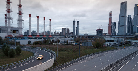 Moscow gloomy morning