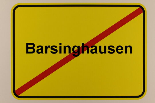 Grafische Darstellung des Ortsausgangsschildes der Stadt Barsinghausen