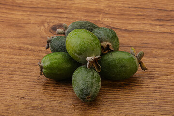 Tropical green sweet fruit Feijoa