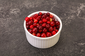 Sweet and tasty cranberry in the bowl