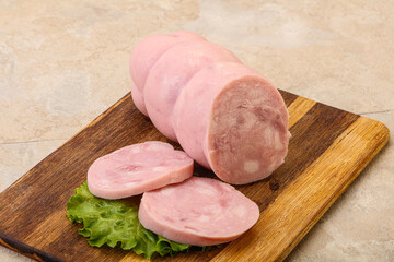 Natural ham with two slices