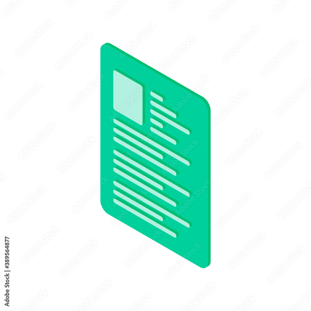 Poster isometric 3d vector design of chart icon