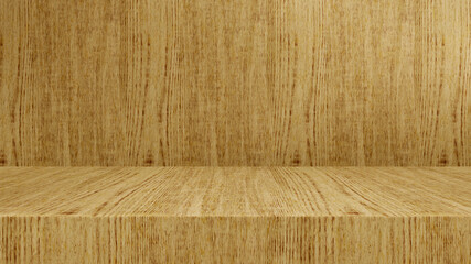 Empty modern studio table room background, product display with copy space for display of your content