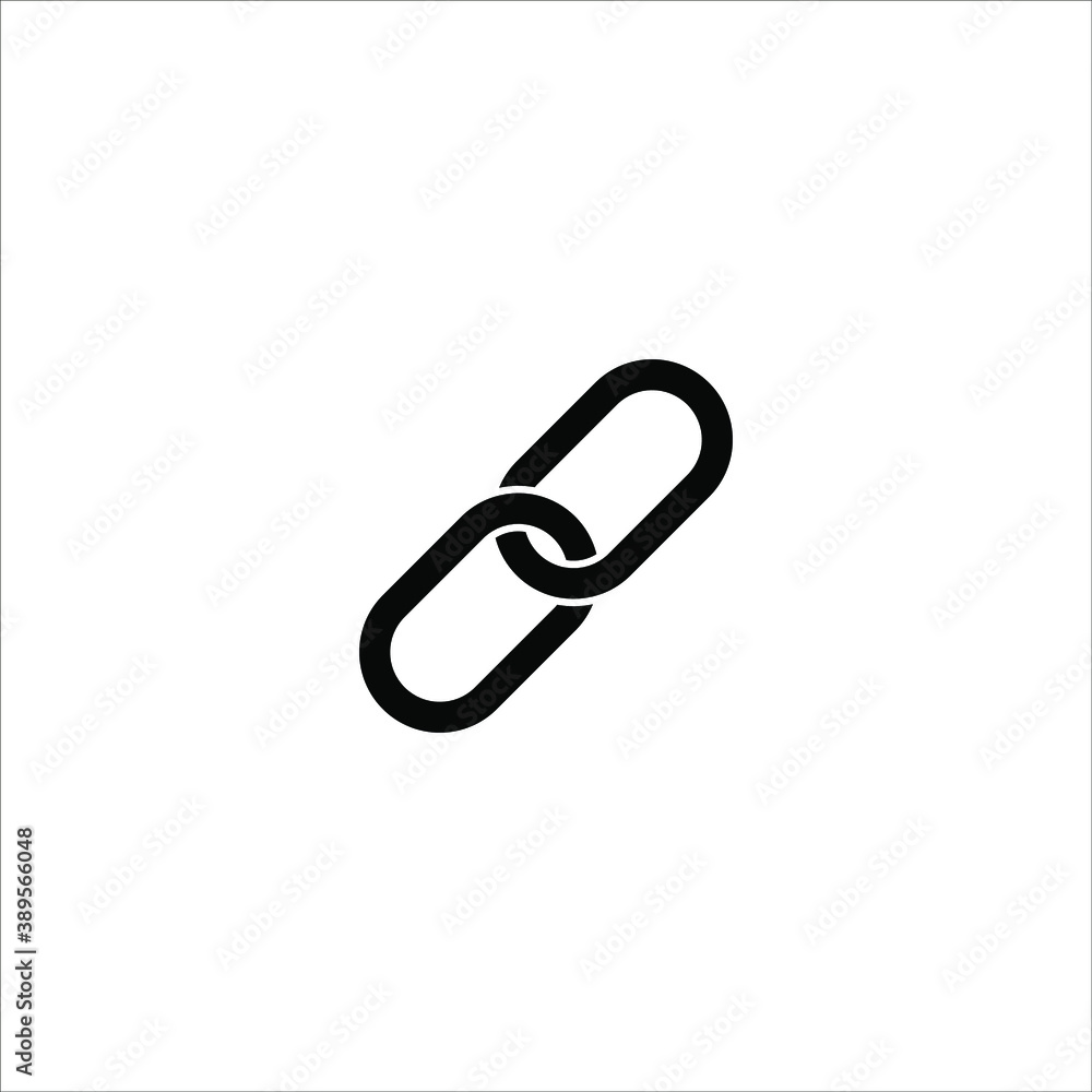 Poster chain, link icon vector. link template black color editable. hyperlink chain symbol flat vector sign
