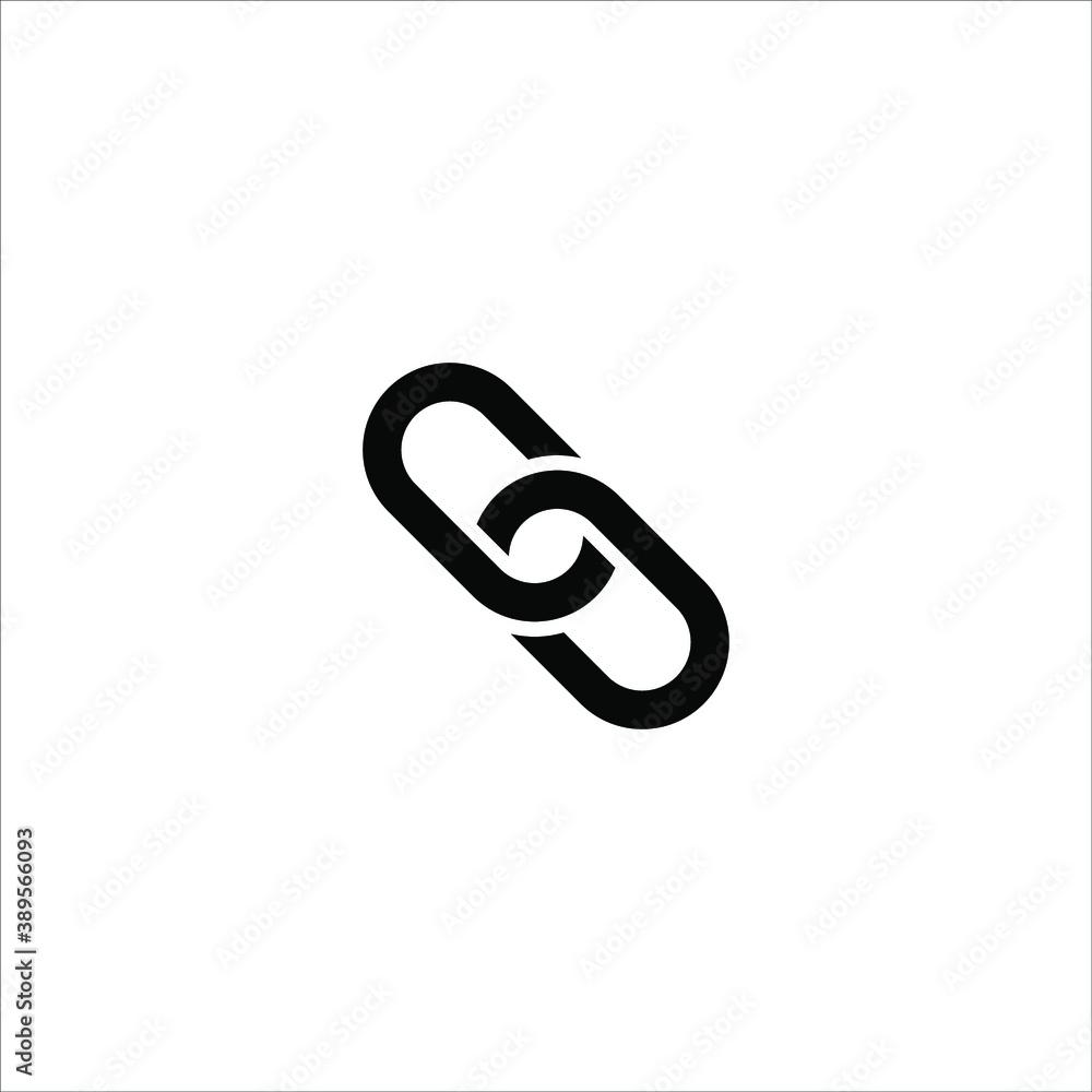 Poster chain, link icon vector. link template black color editable. hyperlink chain symbol flat vector sign