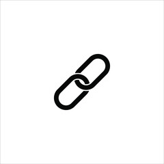 Chain, link icon vector. Link template black color editable. Hyperlink chain symbol Flat vector sign isolated on background