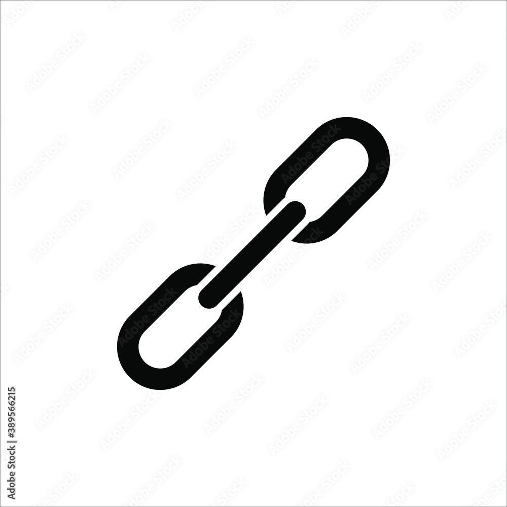 Poster chain, link icon vector. link template black color editable. hyperlink chain symbol flat vector sign