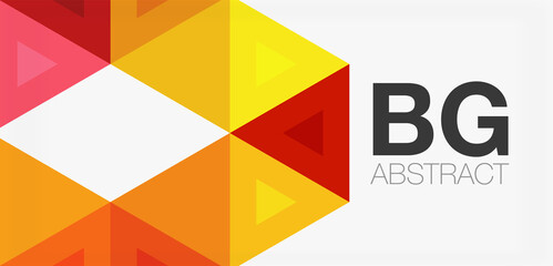 Mosaic triangle pattern abstract background for cover, banner, flyer and poster and other template