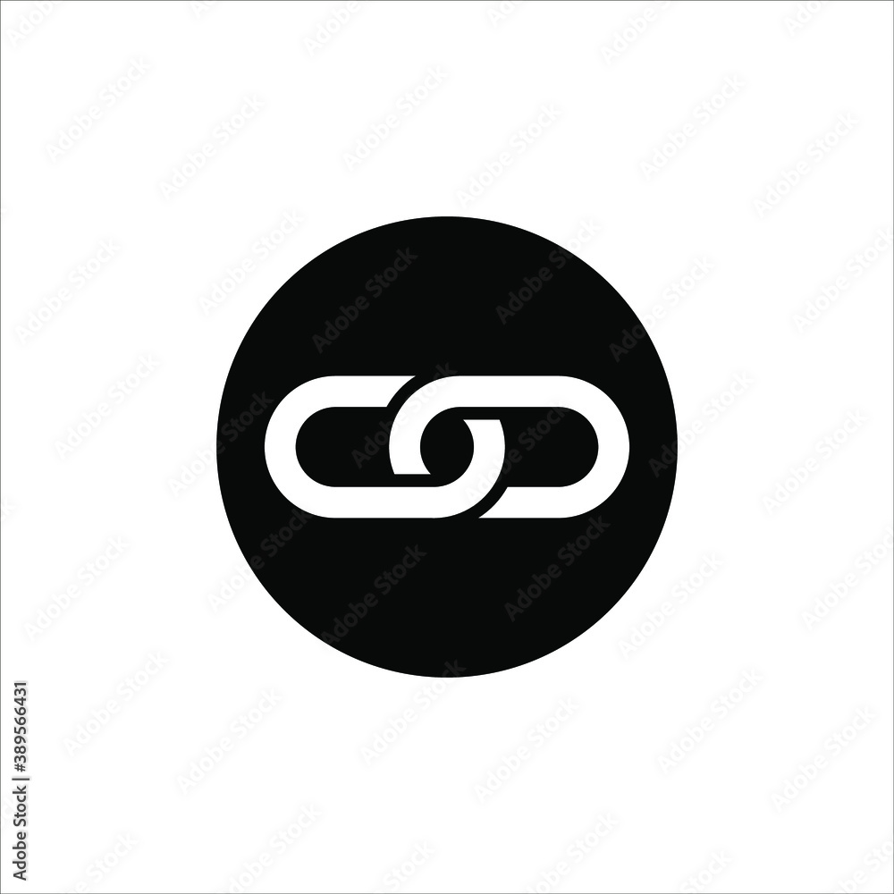 Poster chain, link icon vector. link template black color editable. hyperlink chain symbol flat vector sign