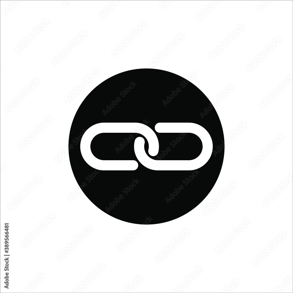Poster chain, link icon vector. link template black color editable. hyperlink chain symbol flat vector sign