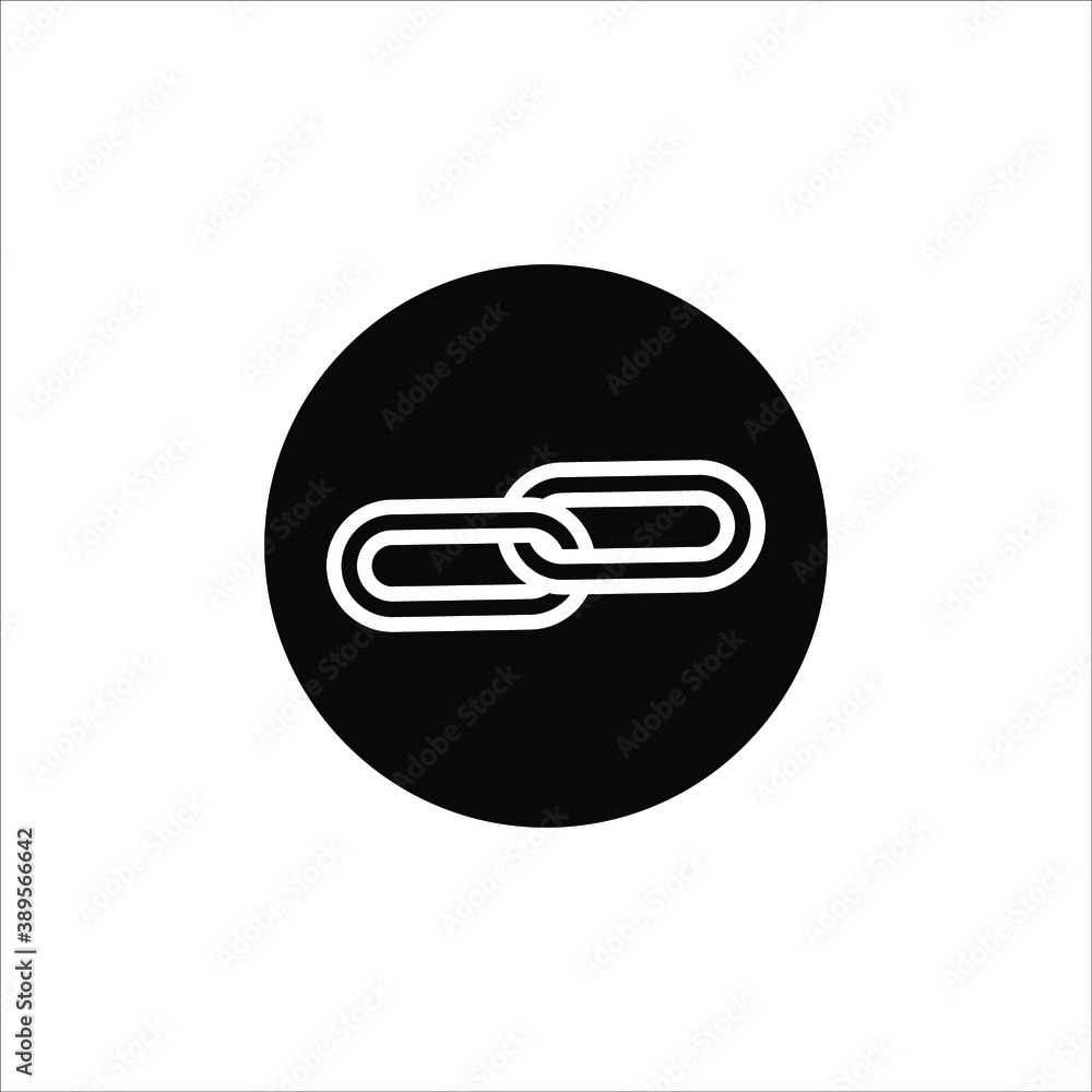 Poster chain, link icon vector. link template black color editable. hyperlink chain symbol flat vector sign