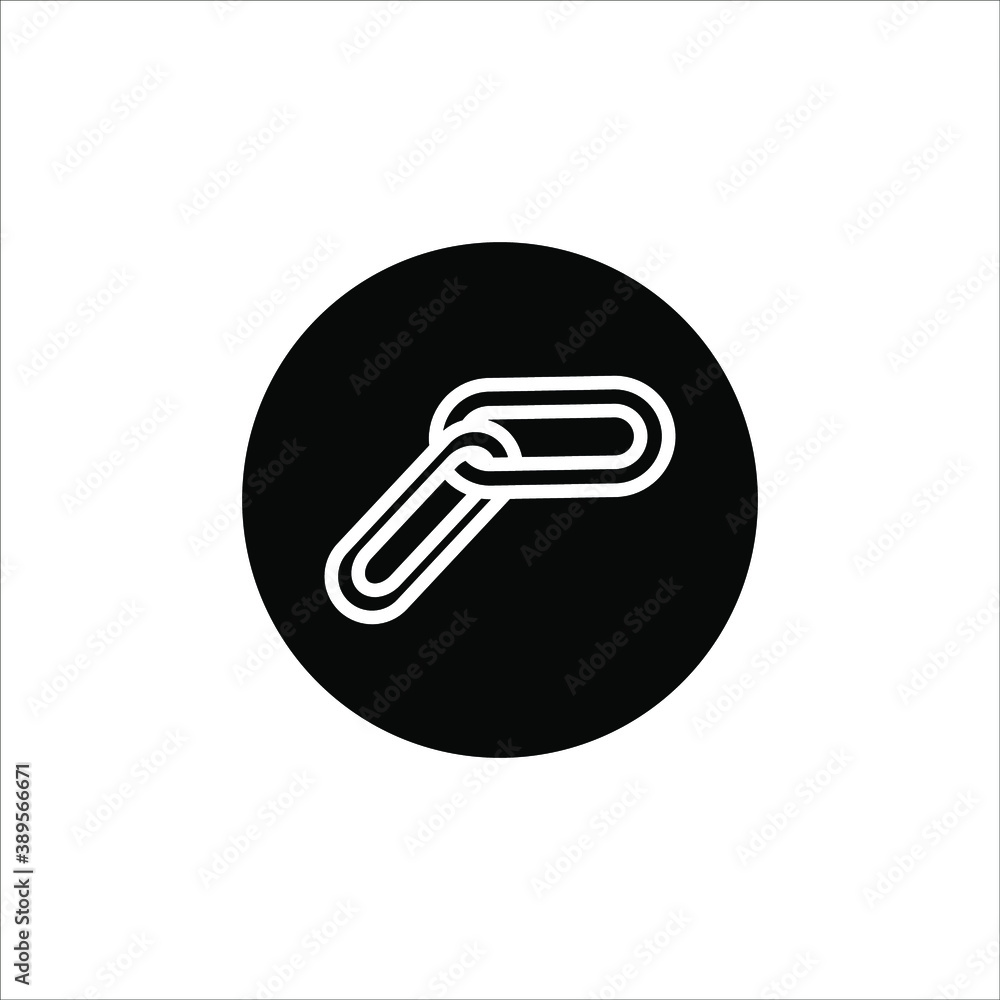 Poster chain, link icon vector. link template black color editable. hyperlink chain symbol flat vector sign