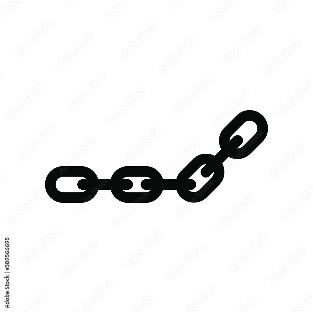 Poster chain, link icon vector. link template black color editable. hyperlink chain symbol flat vector sign