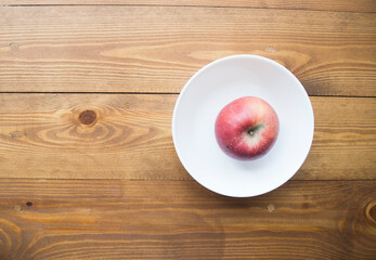 Red apples on a table