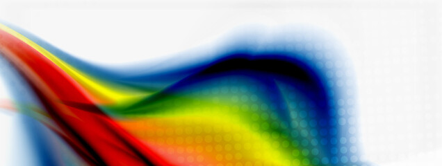 Abstract Background. Smooth flowing lines, blurred waves, rainbow color style stripes. Vector illustrations for covers, banners, flyers and posters and other