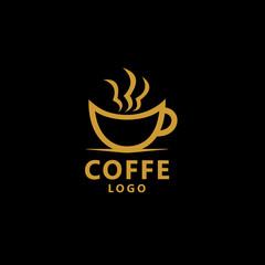 Minimalist Coffee Cup Line Logo Design Template