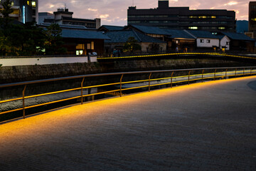 長崎県長崎市　夕暮れの出島