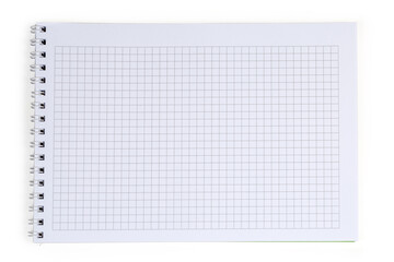 Background of blank squared page of the paper notebook