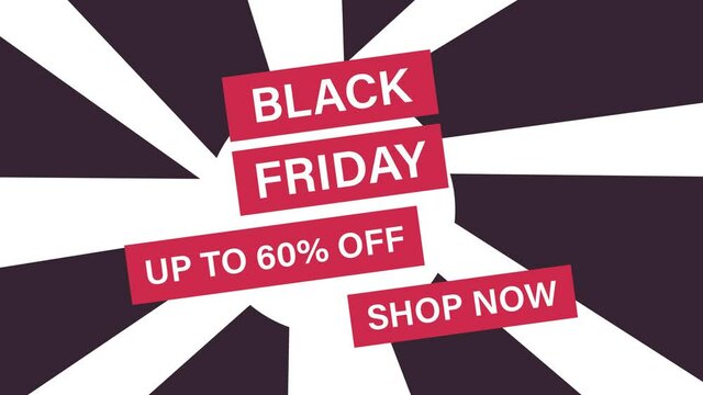 Black friday sale promotion text animation