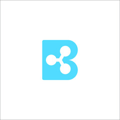 Letter B technology smart and modern a slick logo for a web and mobile app growth platform.