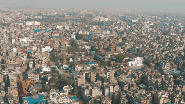 Aerial View of Kathmandu Durbar Square in Nepal