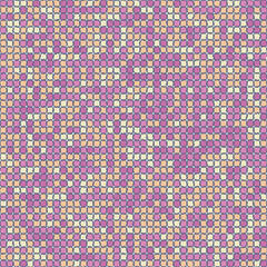 Seamless checkered pattern. Jagged, quivering lines. Blue, pink and purple shades.