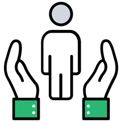 Obraz premium People connected via social network, global social community 