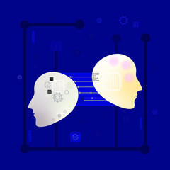 Artificial intelligence or artificial brain background pattern 