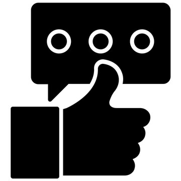 
Speech Bubbles With Thumbs Up Gesture Symbolising Positive Interaction 
