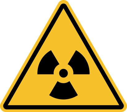 Radioactive Material Warning sign. Safety symbols and signs.