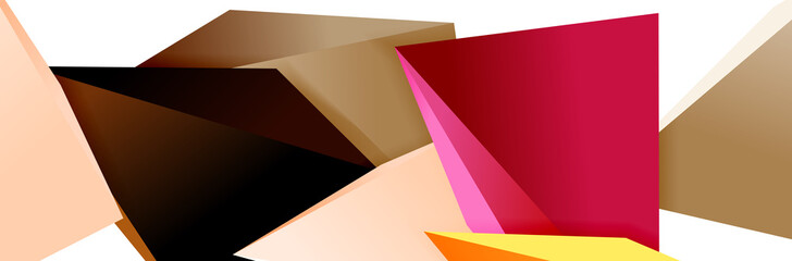 Obraz premium Triangle mosaic abstract background, 3d triangular low poly shapes. Geometric vector illustration for covers, banners, flyers and posters and other