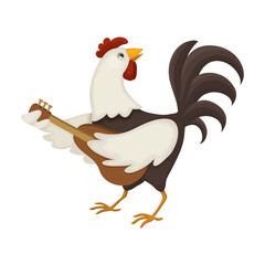 Cock of animal cartoon vector icon.Cartoon vector illustration rooster. Isolated illustration of cock rooster icon on white background.