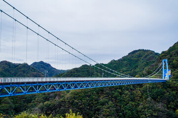 Fototapeta na wymiar 茨城県常陸太田市の竜神大吊橋