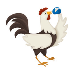 Cock of animal cartoon vector icon.Cartoon vector illustration rooster. Isolated illustration of cock rooster icon on white background.