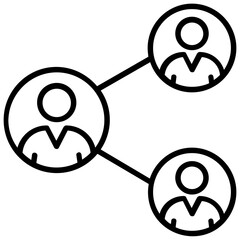 
Flat icon design of social media connections 
