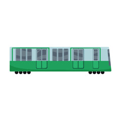 Fototapeta na wymiar Subway train cartoon vector icon.Cartoon vector illustration cargo. Isolated illustration of subway train icon on white background.