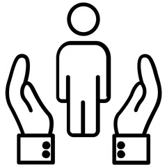 Obraz premium Flat icon design of social services and community assistance 